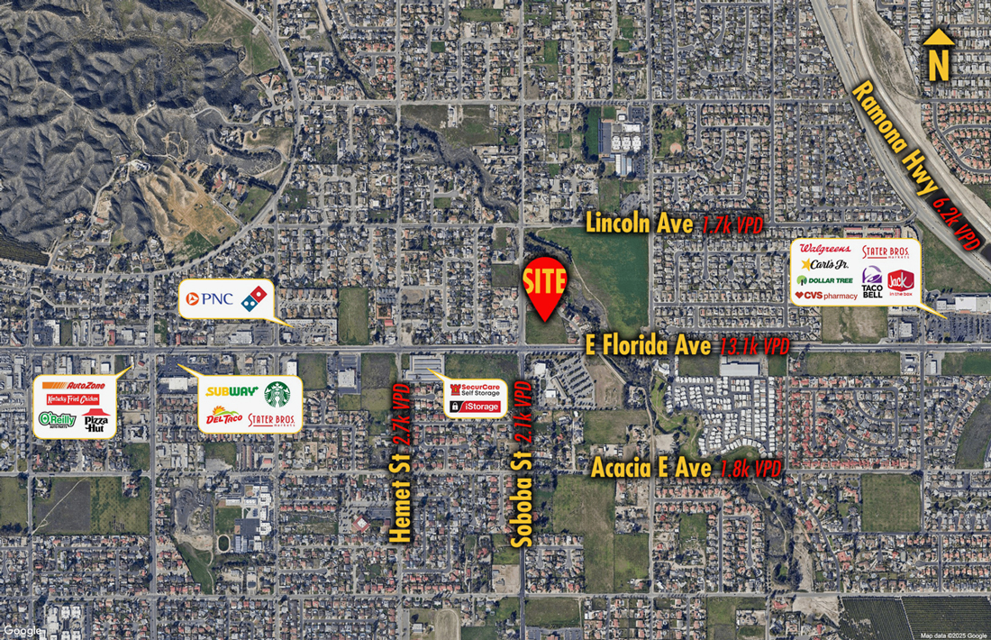 Site 25041, 4900 E Florida Ave, (Northeast corner of E Florida Ave & Soboba St), Hemet, CA